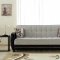 Modern Cream & Black Two-Tone Living Room w/Storage Sleeper Sofa