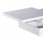 Mellow Square Motion White Coffee Table w/Storage by Whiteline