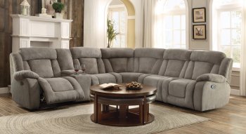 Calumet Ridge Motion Sectional Sofa 8448 in Taupe by Homelegance [HESS-8448 Calumet Ridge]