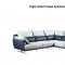 6311 Sectional Sofa in Light Grey & Blue Leather by ESF