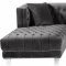 Moda Sectional Sofa 631 in Grey Velvet Fabric by Meridian