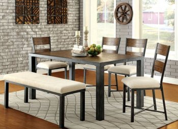 Jazlyn I CM3686 Dining Table in Weathered Oak w/Options [FADS- CM3686-Jazlyn I]