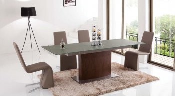 2156 Dining Table by ESF w/Glass Top & Optional 6609 Chairs [EFDS-2156-6609]