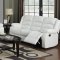 G947 Motion Sofa & Loveseat in White Bonded Leather by Glory