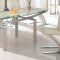 D107 Dining Table w/Beige & Clear Glass Top & Options