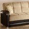 Luna Marletto Mustard Sofa Bed by Sunset in Fabric & Leatherette