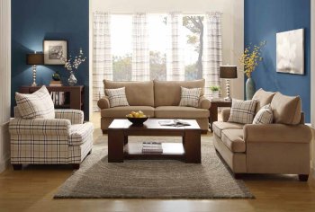 9679 Talullah Sofa in Brown Microfiber by Homelegance w/Options [HES-9679 Talullah]