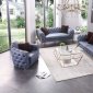 Catania Sofa Set 3Pc in Blue Leatherette by VIG