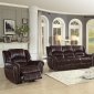 Center Hill Recliner Sofa 9668NDB in Dark Brown by Homelegance