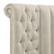 Sonya Upholstered Round Bed 360111 in Ivory Boucle by Coaster