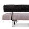 Beige Microfiber Modern Convertible Sofa Bed with Mobile Back