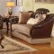 Valerie Traditional Sofa in Leather & Fabric w/Optional Items