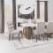 Carla Dining Table 106651 White Marble Top by Coaster w/Options