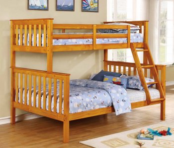 5200 Twin Over Full Bunk Bed in Honey Pine [EGKB-5200]