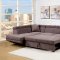 Foreman Sectional Sofa CM6125BR in Brown Fabric