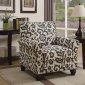 Clea Accent Chair CM6139B in Floral Pattern Fabric