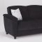 Aspen Talin Black Sofa Bed in Fabric by Sunset w/Options