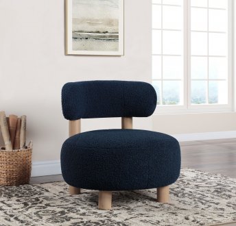 Zonie Accent Chair Set of 2 903168 in Blue Boucle by Coaster