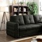 Demi Sectional Sofa CM6562 in Dark Gray Linen-Like Fabric