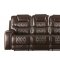 Braylon Motion Sofa 55415 in Brown PU by Acme w/Options