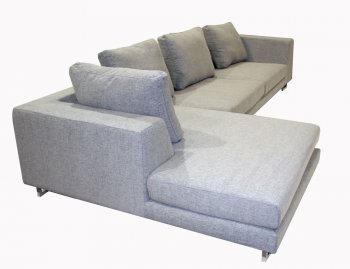 Grey Fabric Modern Sectional Sofa with Metal Legs [AWSS-Tribeca]