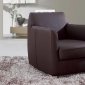 Laurel Armchair in Brown Leather by Whiteline Imports