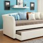 Delmar Daybed CM1956WH in White Leatherette w/Trundle