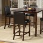 Cherry Finish Modern 5 Piece Counter Height Dinette Set