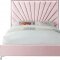 Eclipse Bed in Pink Velvet Fabric by Meridian w/Options