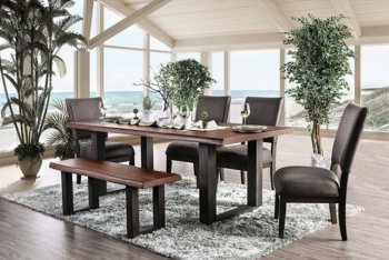 Tolstoy 5Pc Dining Set CM3376 in Brown & Espresso w/Options [FADS-CM3376-Tolstoy]