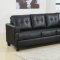 Samuel Sofa & Loveseat Set 501681 in Black Bonded Leather