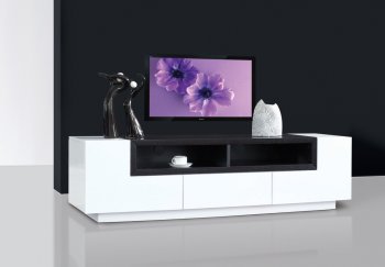 T503 TV Stand in White & Wenge by American Eagle [AETV-T503]