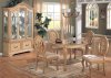 Whitewash Finish Traditional 5Pc Dining Set w/Optional Curio