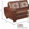 G200 Sofa & Loveseat in Brown Bonded Leather by Glory w/Options