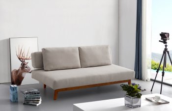 Smart Sofa Bed Convertible in Light Grey Fabric by ESF [EFSB-Smart Light Grey]