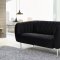 Willow Sofa 687 in Black Velvet Fabric by Meridian w/Options