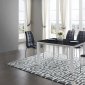 39 Dining Table by ESF w/Glass Top & Optional 365 Black Chairs