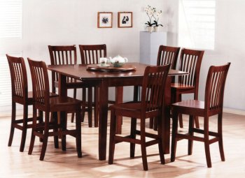 Cherry Finish Modern 7Pc Counter Height Dining Table w/Options [YTDS-VN4800-Vincente]