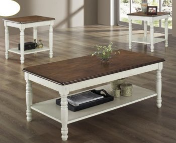 Ohana 1393W 3Pc Coffee Table Set by Homelegance [HECT-1393W-31 Ohana]