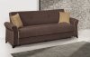 Irem Sofa Bed in Brown Microfiber by Rain w/Optional Items