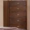 Warm Brown Finish Contemporary Bedroom w/Optional Items