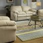 Buff or Brown Microfiber Classic Sofa & Loveseat Set w/Soft Seat