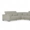 Palinuro Motion Sectional Sofa in Grey Full Leather by VIG