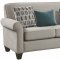 Gideon Sofa & Loveseat Set 506401 in Cement Fabric by Coaster