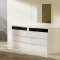 Black and White Gloss Finish Contemporary Bedroom Set