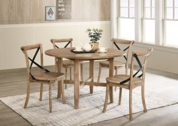 Kendric Dining Room Set 5Pc 71775 in Rustic Oak by Acme [AMDS-71775 Kendric]