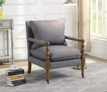 903059 Set of 2 Accent Chairs in Grey Fabric by Coaster [CRCC-903059]