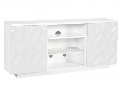 Arianna Media Console in White w/Optional Legs