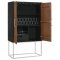 Borman Bar Cabinet 950318 Walnut & Black by Coaster