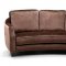 Brown Fabric Modern 3Pc Sofa, Loveseat & Chair Set w/Ottoman